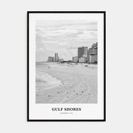 Gulf Shores Portrait B&W Poster