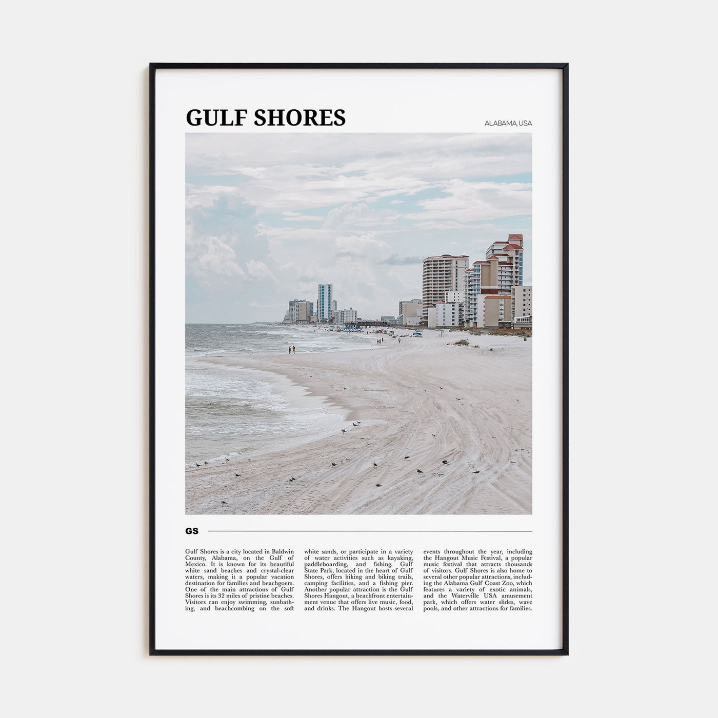 Gulf Shores Travel Color Poster