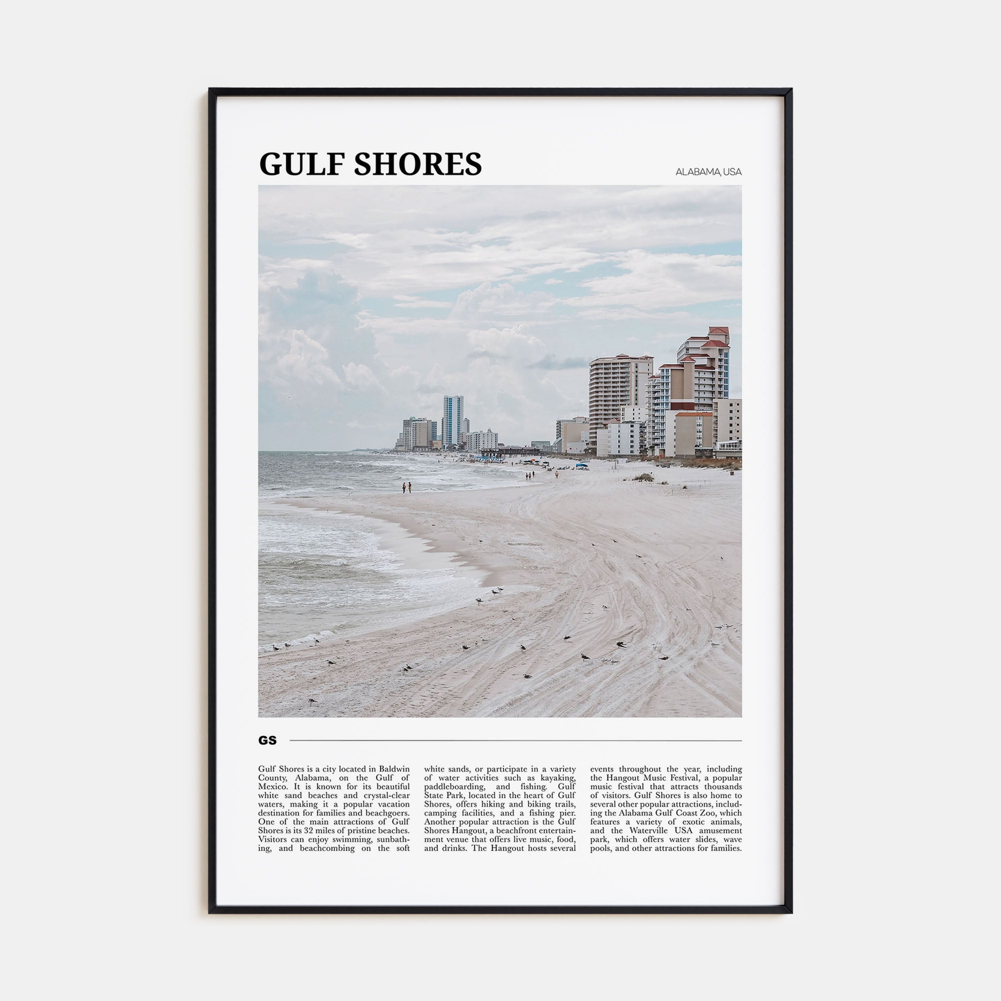 Gulf Shores Travel Color Poster