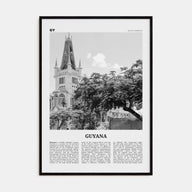 Guyana Travel B&W Poster