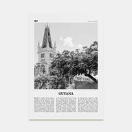 Guyana Travel B&W Poster