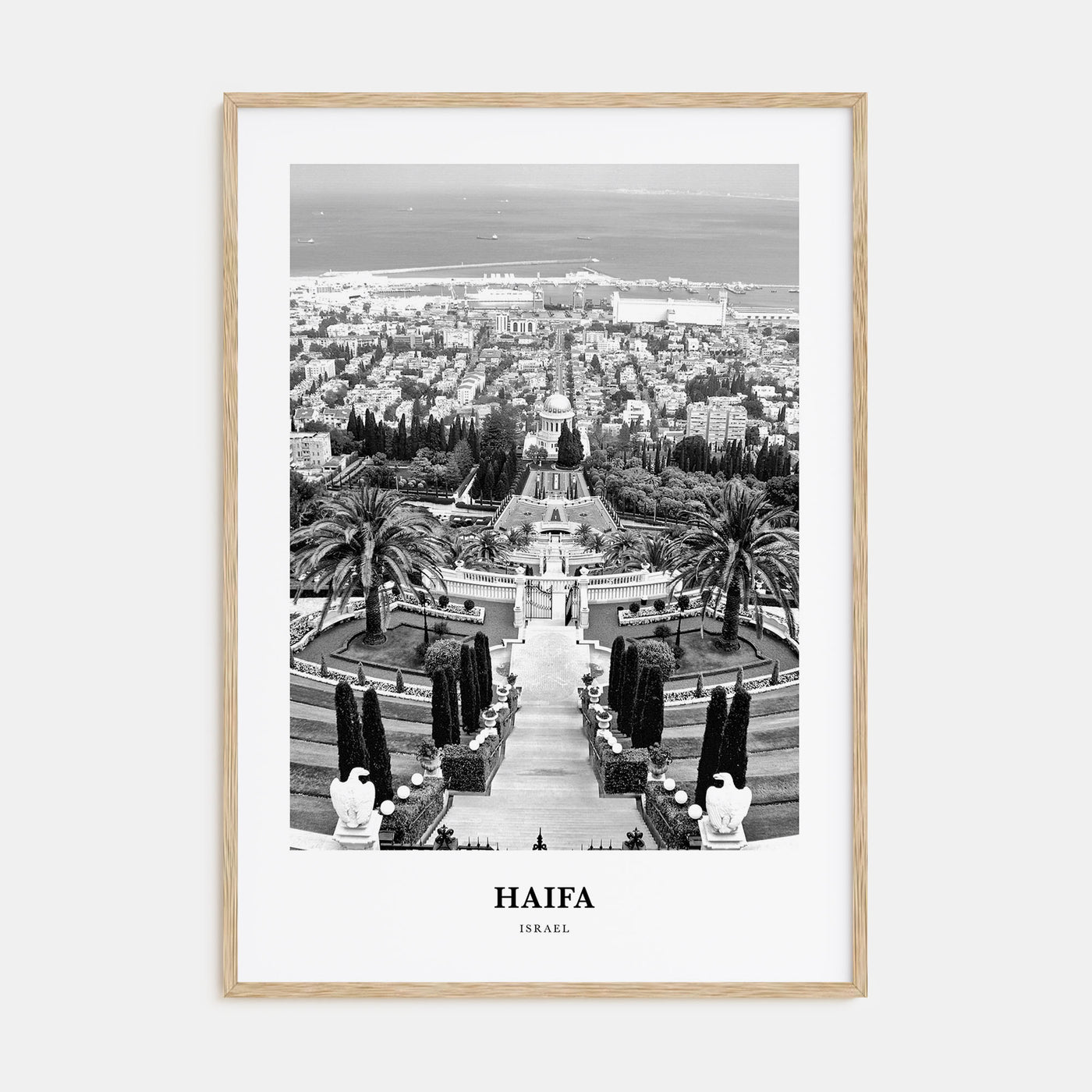 Haifa Portrait B&W Poster
