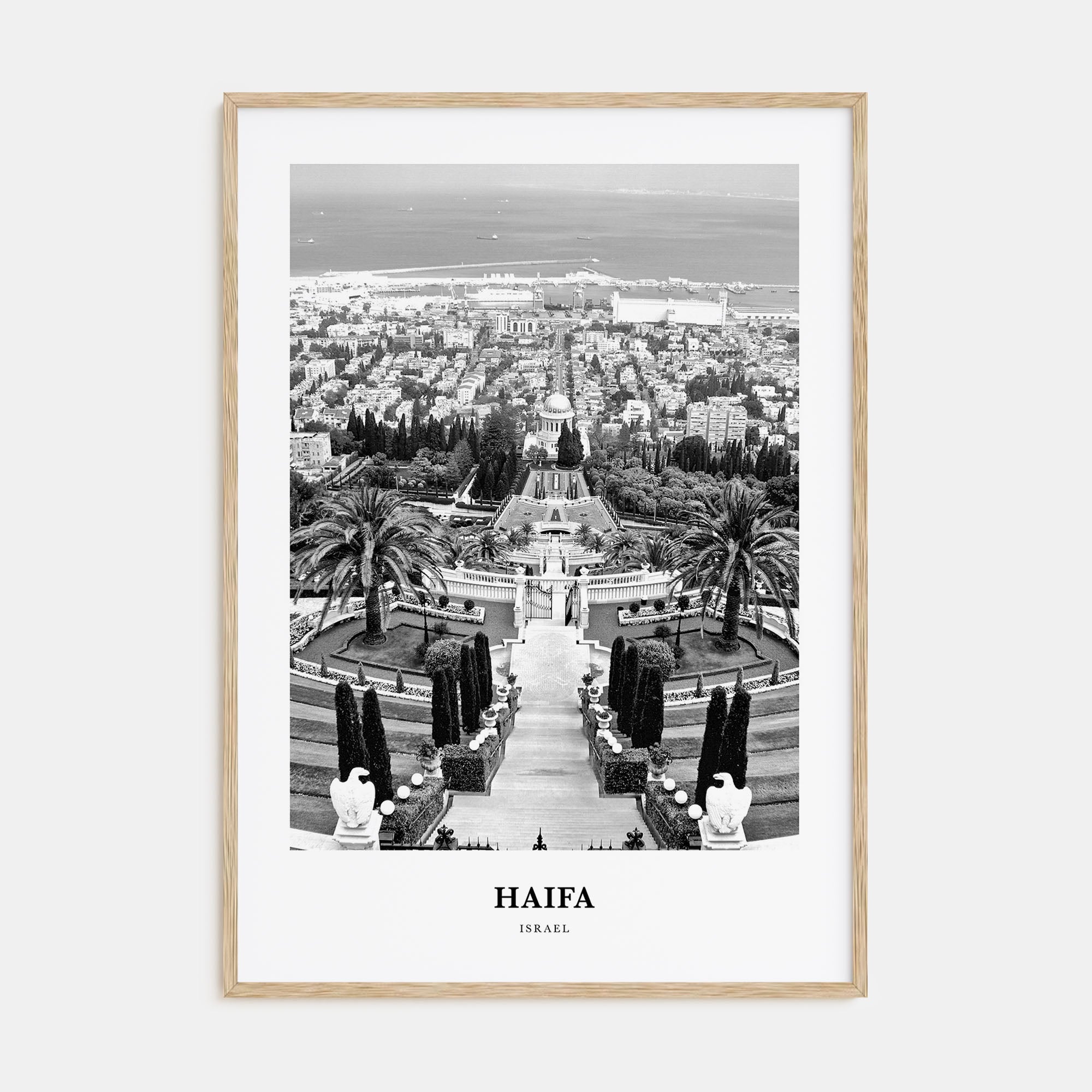 Haifa Portrait B&W Poster