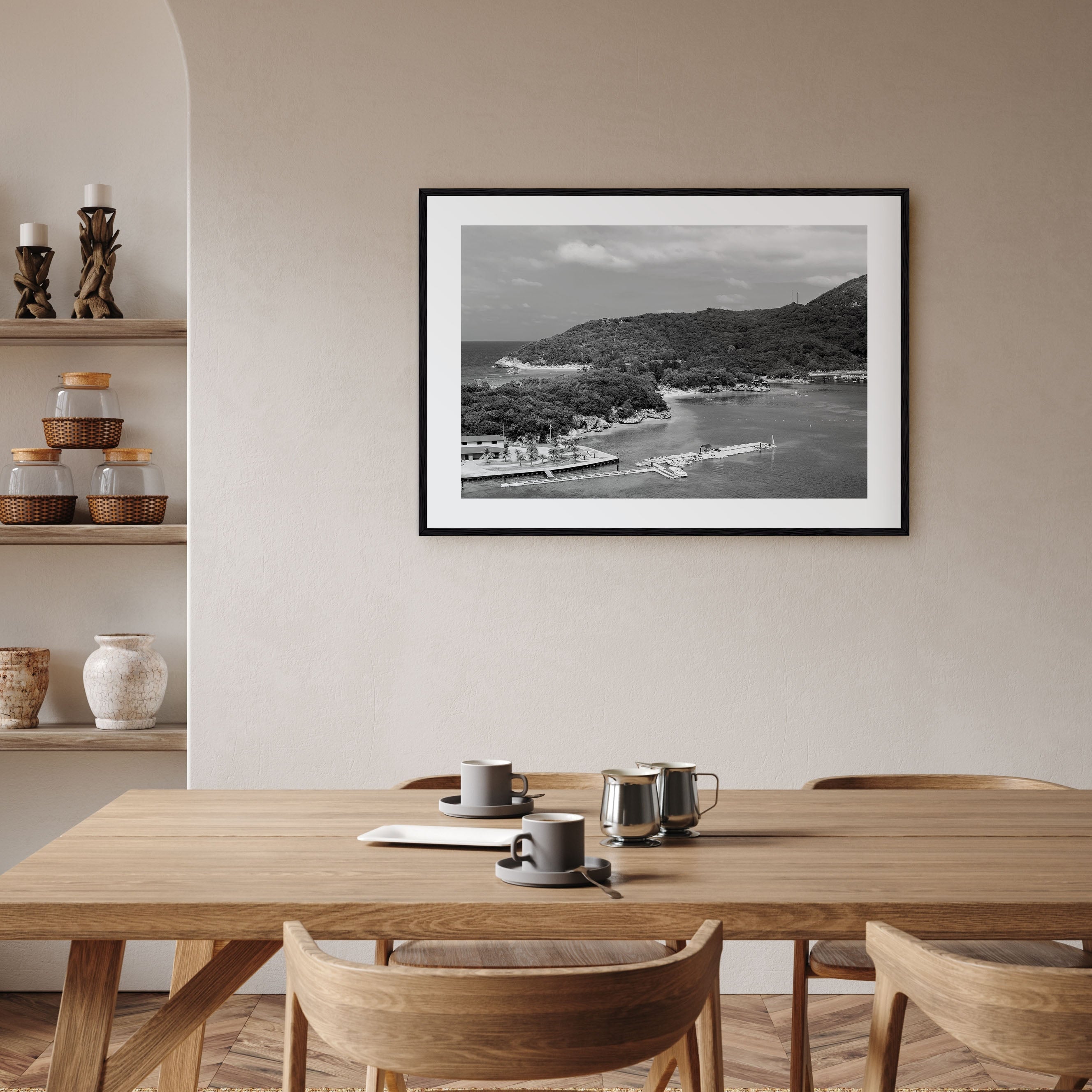 Haiti Landscape B&W Poster