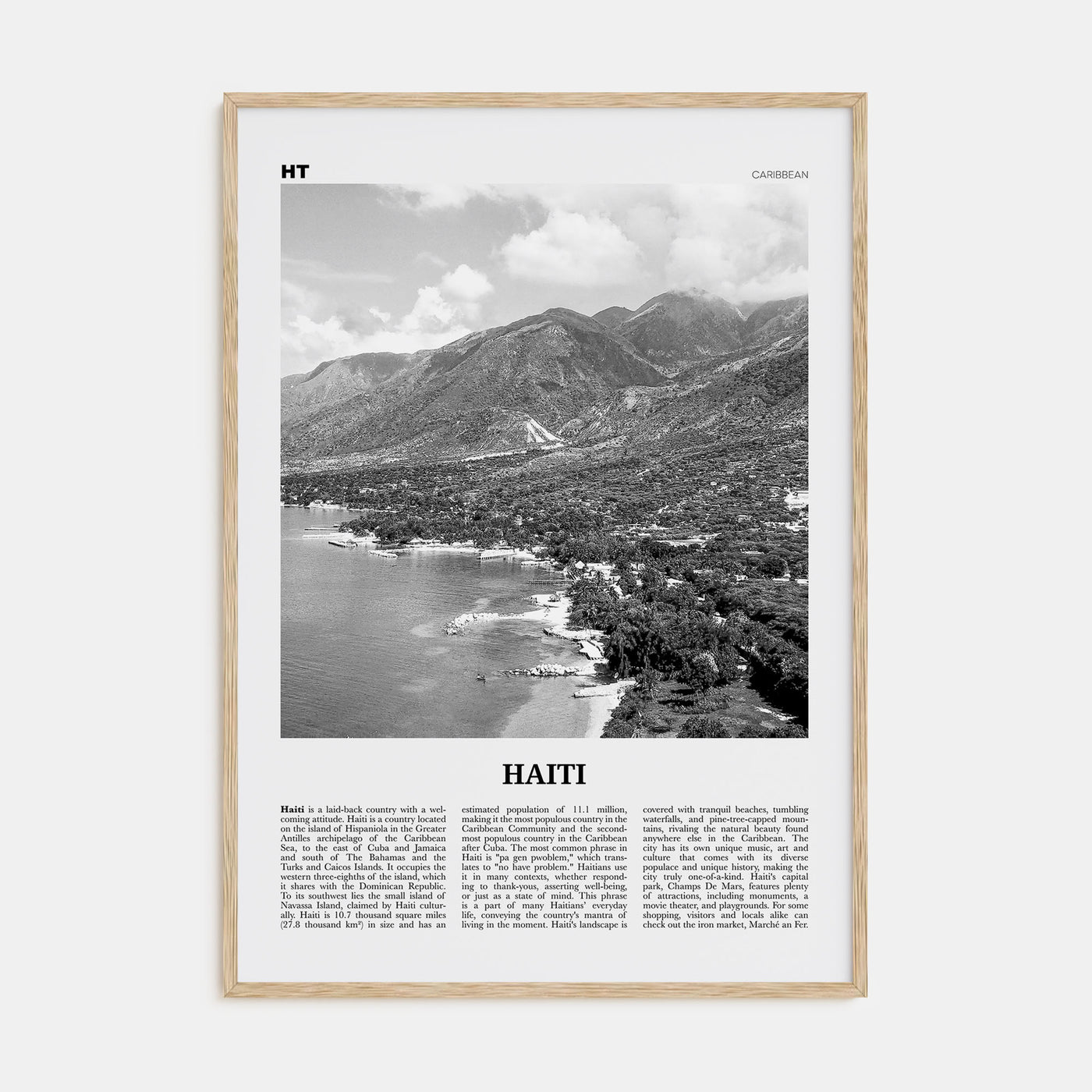 Haiti Travel B&W No 1 Poster