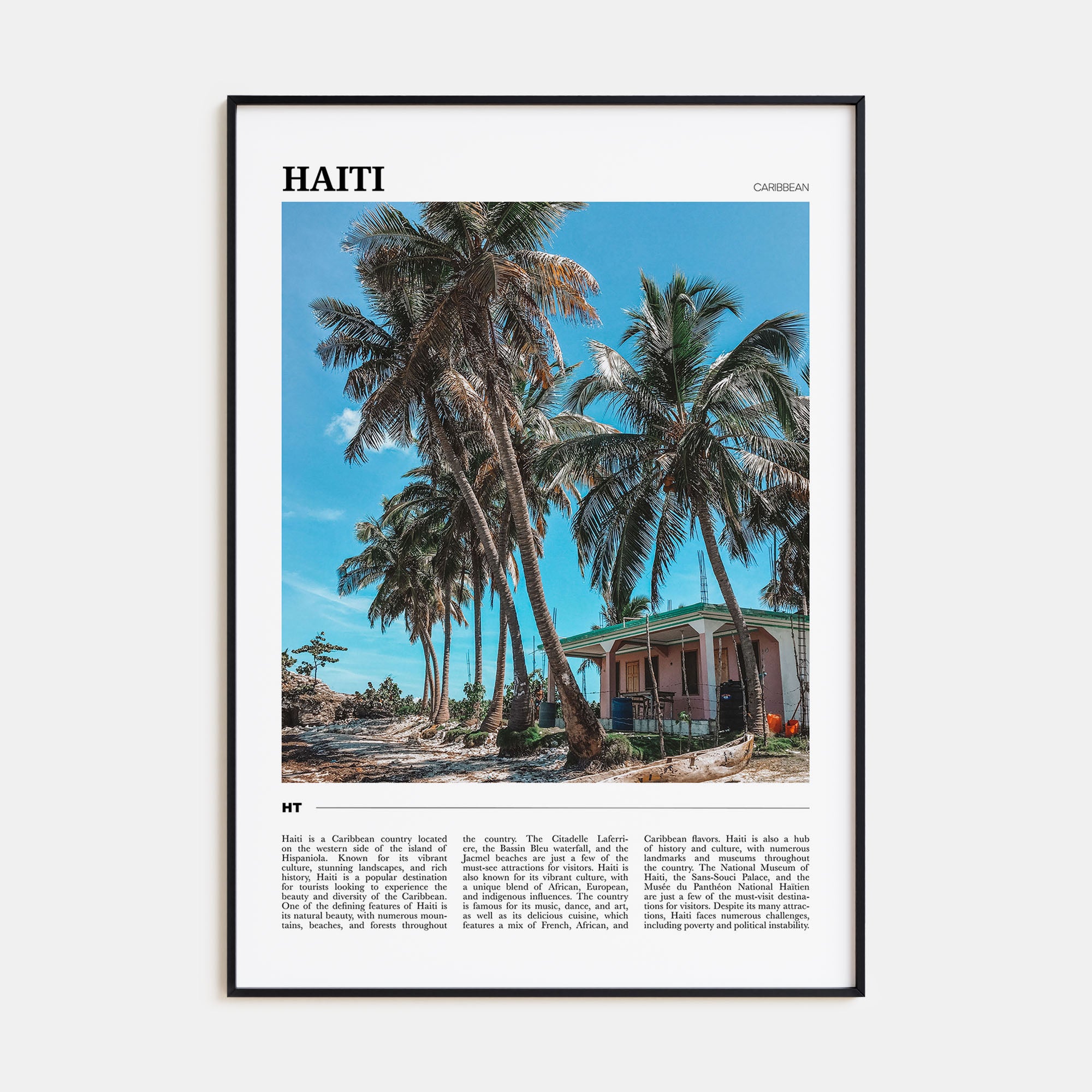 Haiti Travel Color Poster