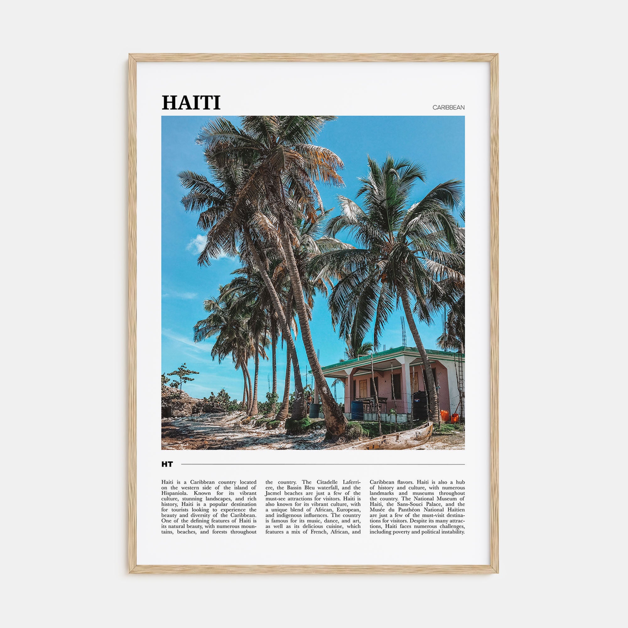 Haiti Travel Color Poster