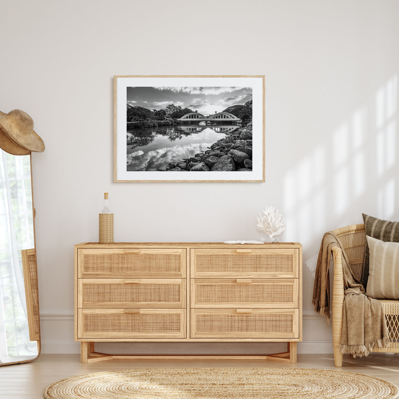 Haleiwa Landscape B&W Poster