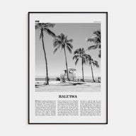 Haleiwa Travel B&W No 1 Poster