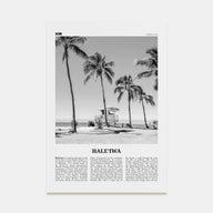 Haleiwa Travel B&W No 1 Poster