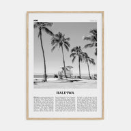 Haleiwa Travel B&W No 1 Poster