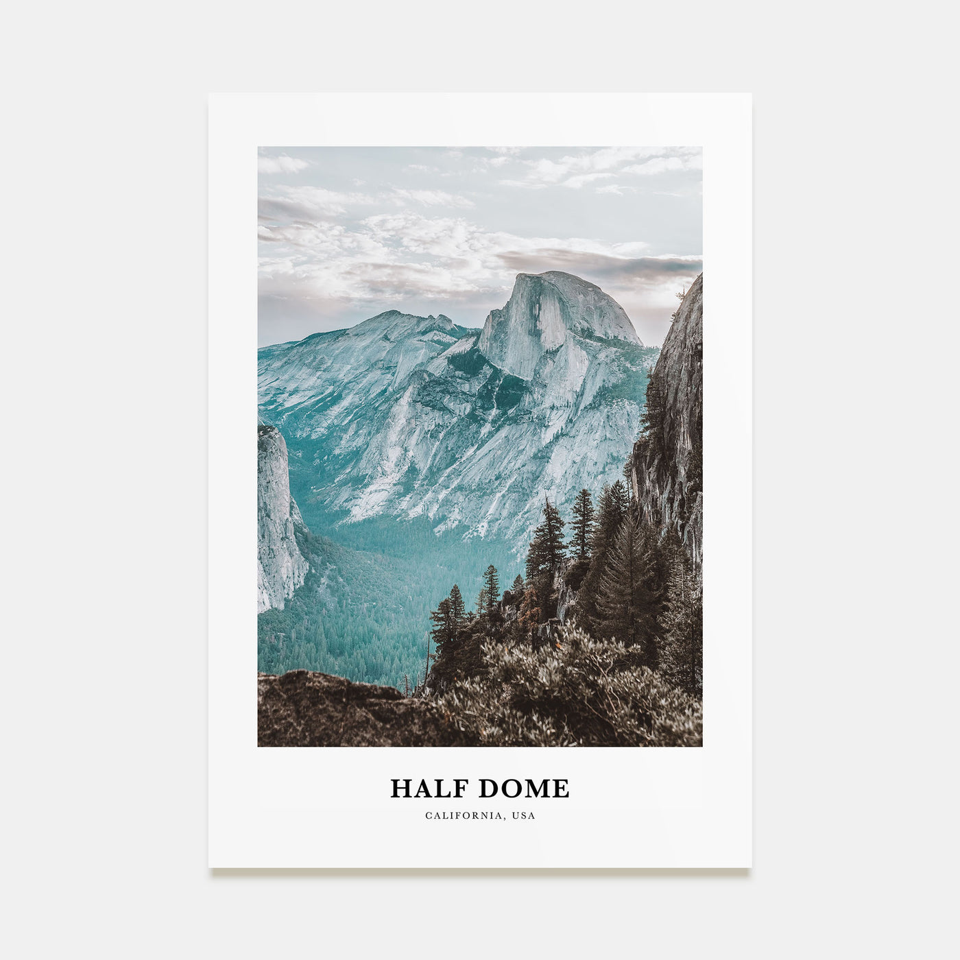 Half Dome Portrait Color Poster