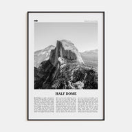 Half Dome Travel B&W Poster