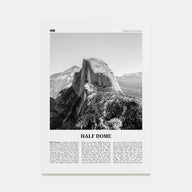 Half Dome Travel B&W Poster