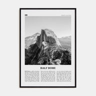 Half Dome Travel B&W Poster