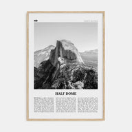 Half Dome Travel B&W Poster