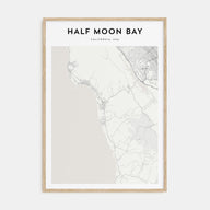 Half Moon Bay Map Portrait Poster