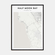 Half Moon Bay Map Portrait Poster