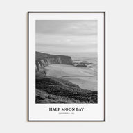 Half Moon Bay Portrait B&W Poster