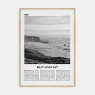 Half Moon Bay Travel B&W Poster
