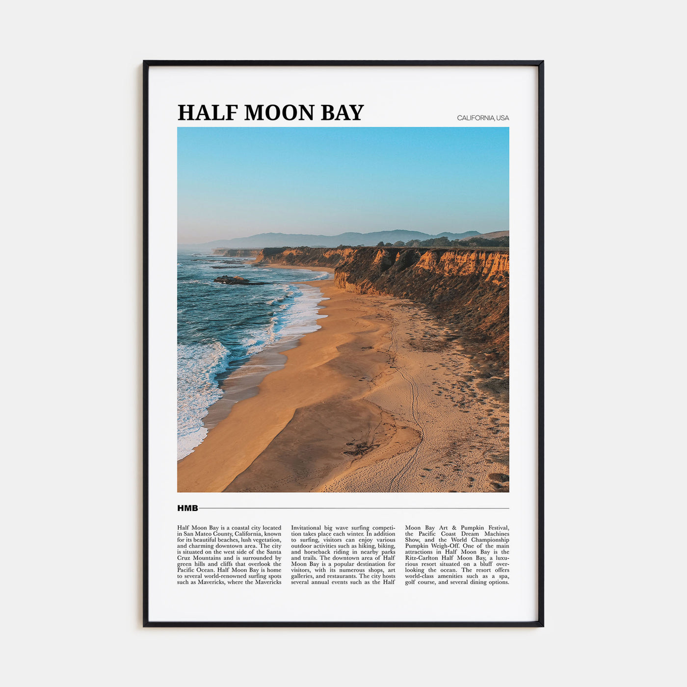 Half Moon Bay Travel Color No 2 Poster