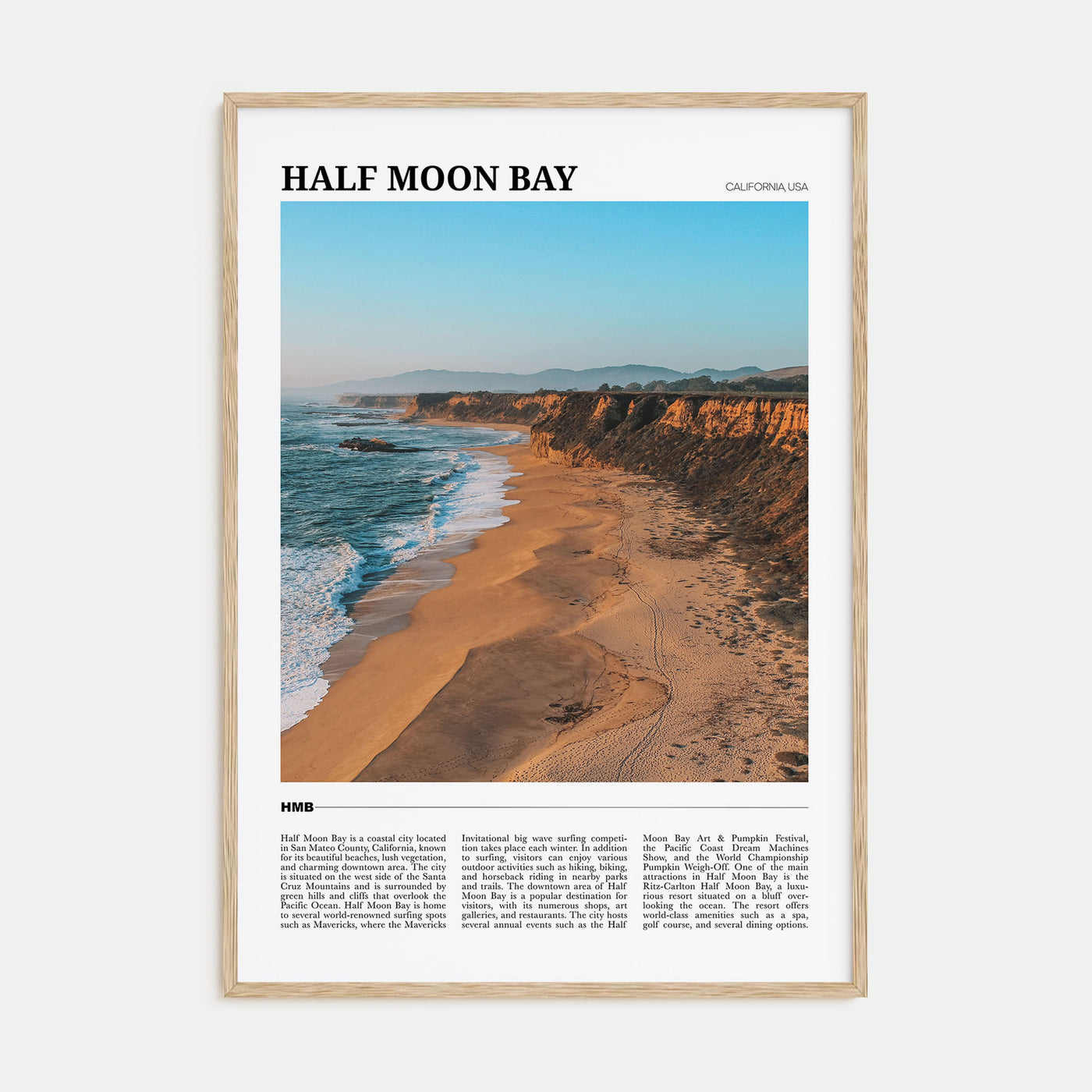Half Moon Bay Travel Color No 2 Poster