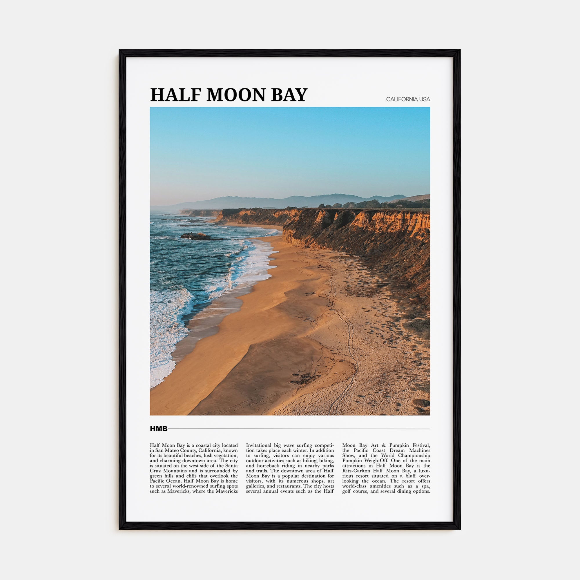 Half Moon Bay Travel Color No 2 Poster