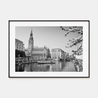 Hamburg Landscape B&W Poster