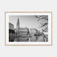 Hamburg Landscape B&W Poster