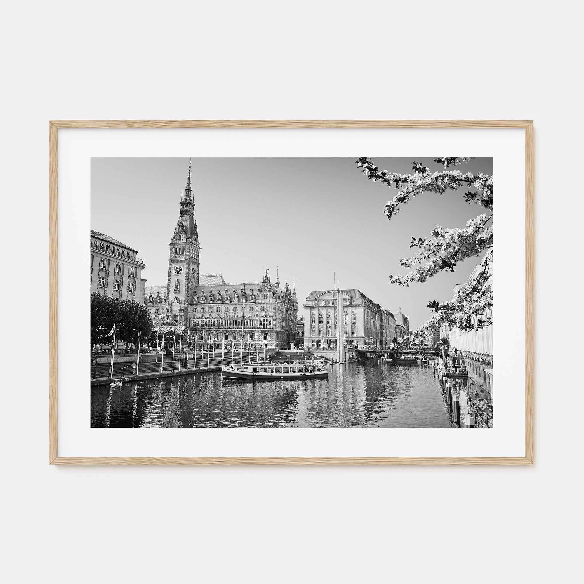 Hamburg Landscape B&W Poster