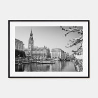 Hamburg Landscape B&W Poster