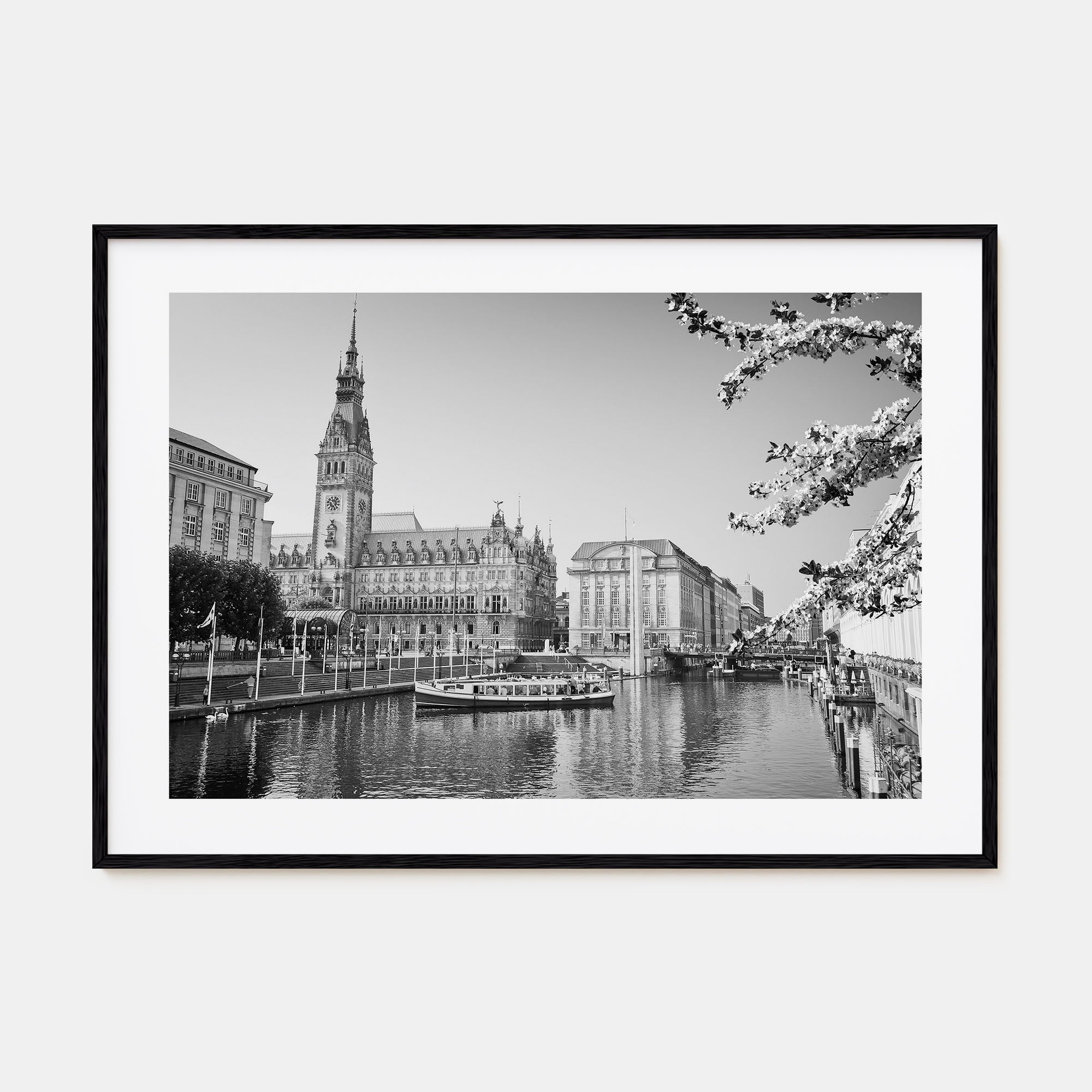 Hamburg Landscape B&W Poster