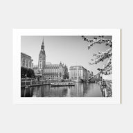 Hamburg Landscape B&W Poster