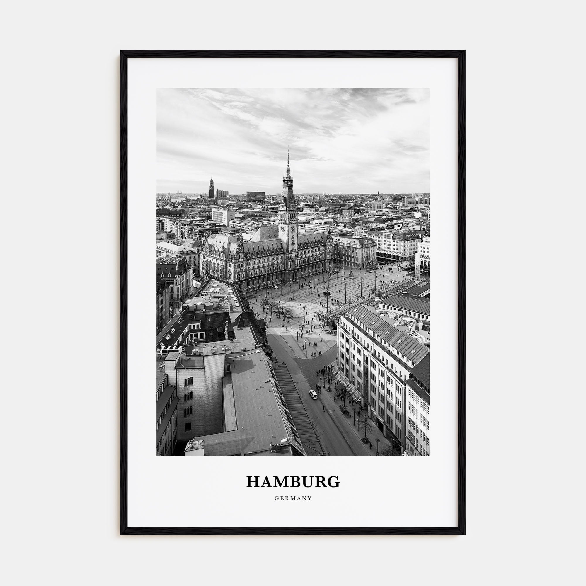 Hamburg Portrait B&W No 1 Poster