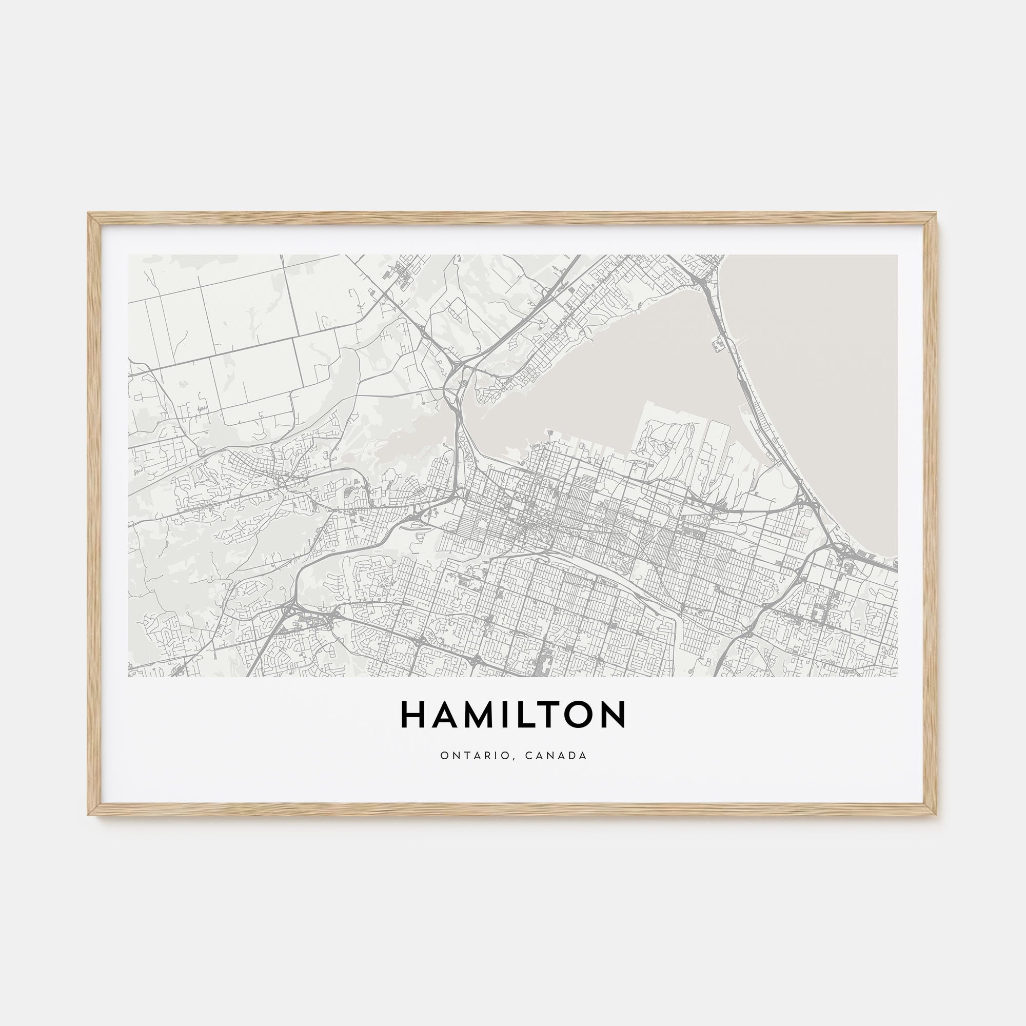Hamilton, Canada Map Landscape Poster