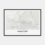 Hamilton, Canada Map Landscape Poster