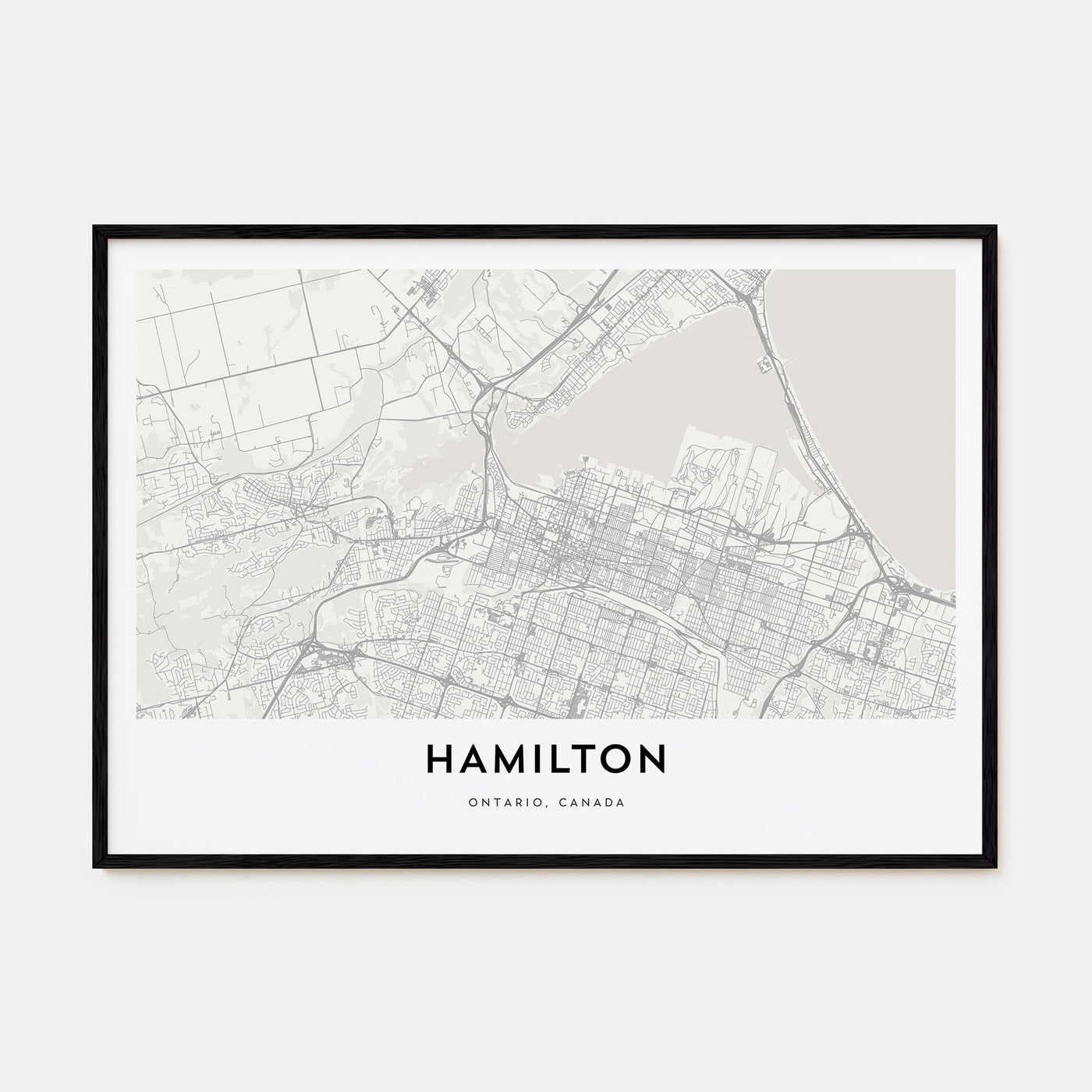 Hamilton, Canada Map Landscape Poster