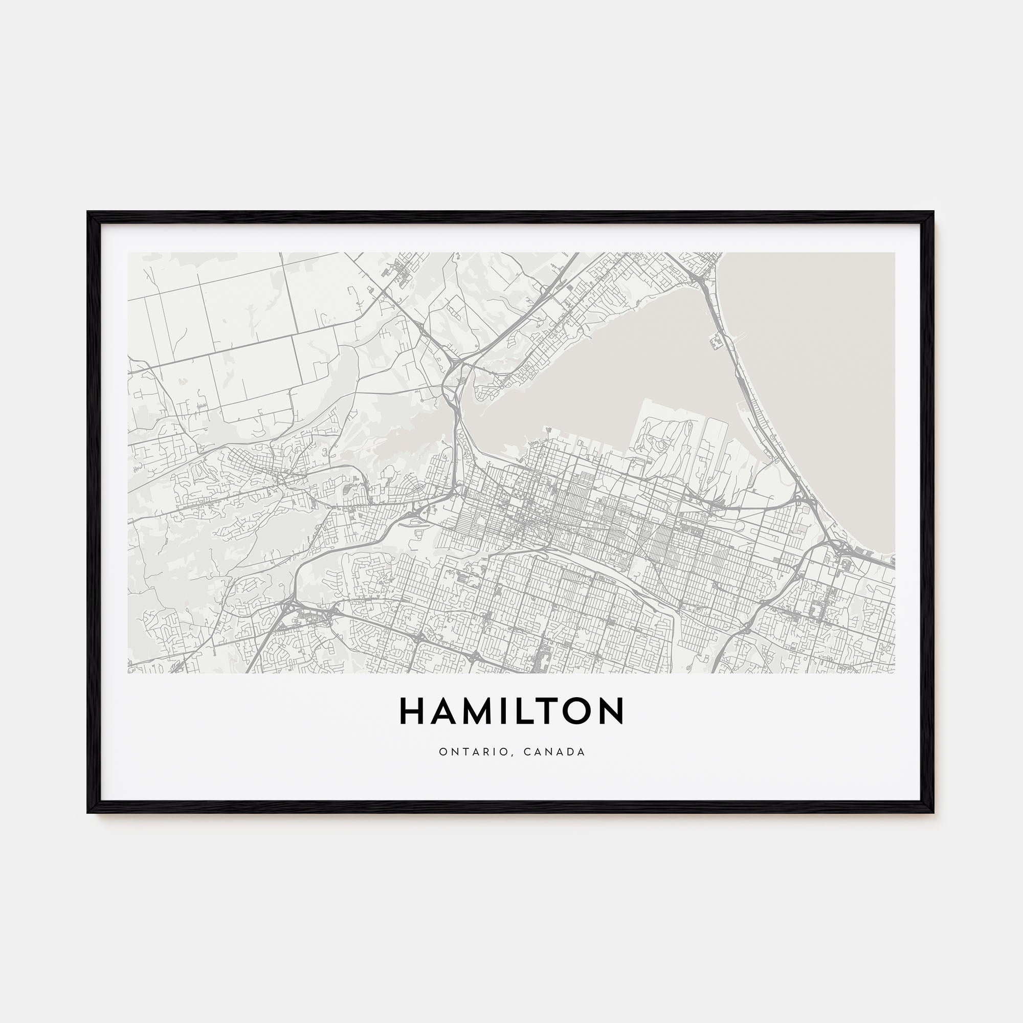Hamilton, Canada Map Landscape Poster