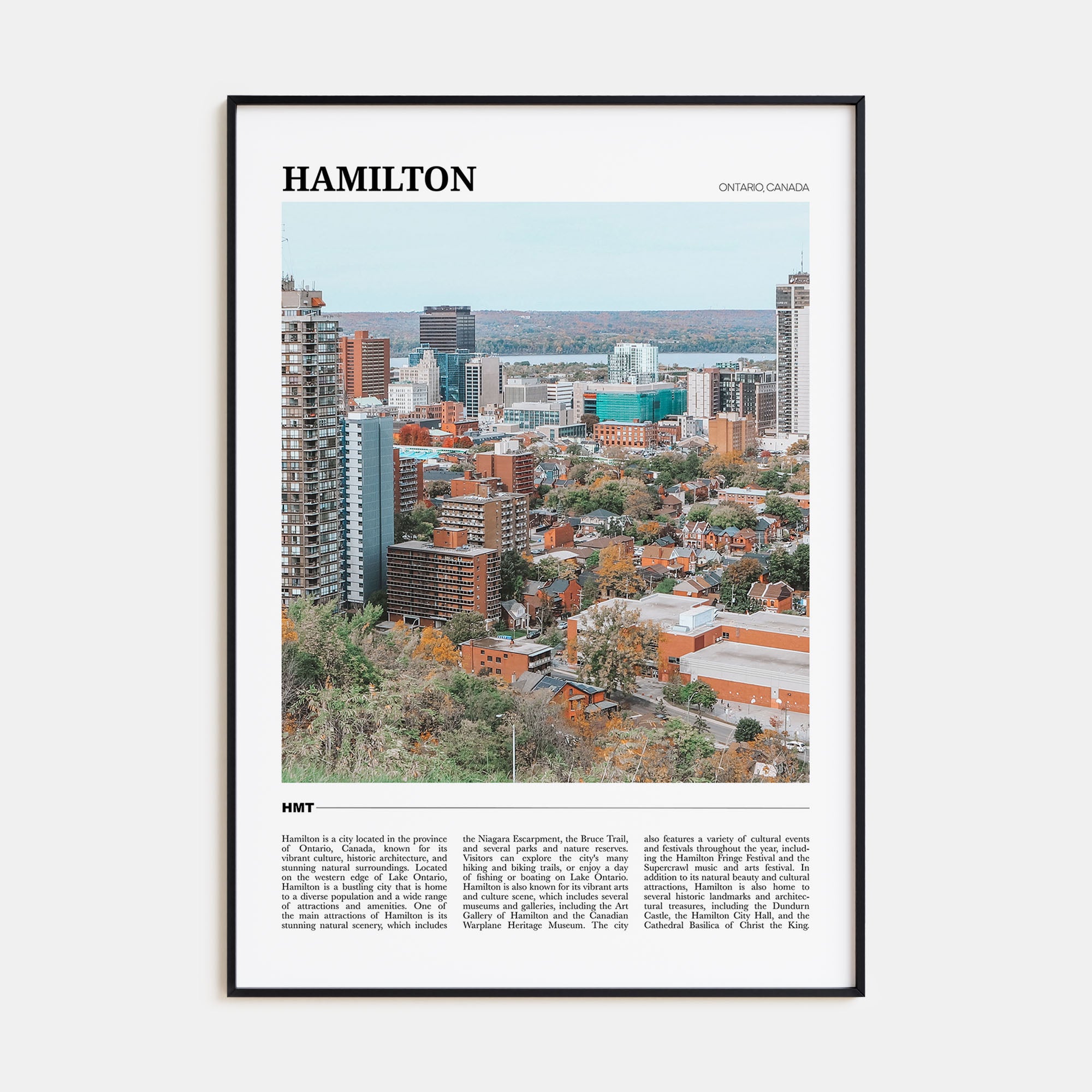 Hamilton, Canada Travel Color Poster