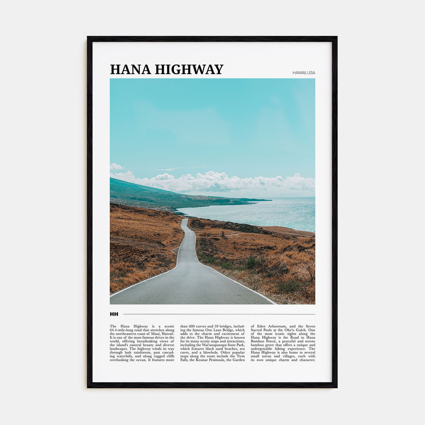 Hana Highway Travel Color Poster