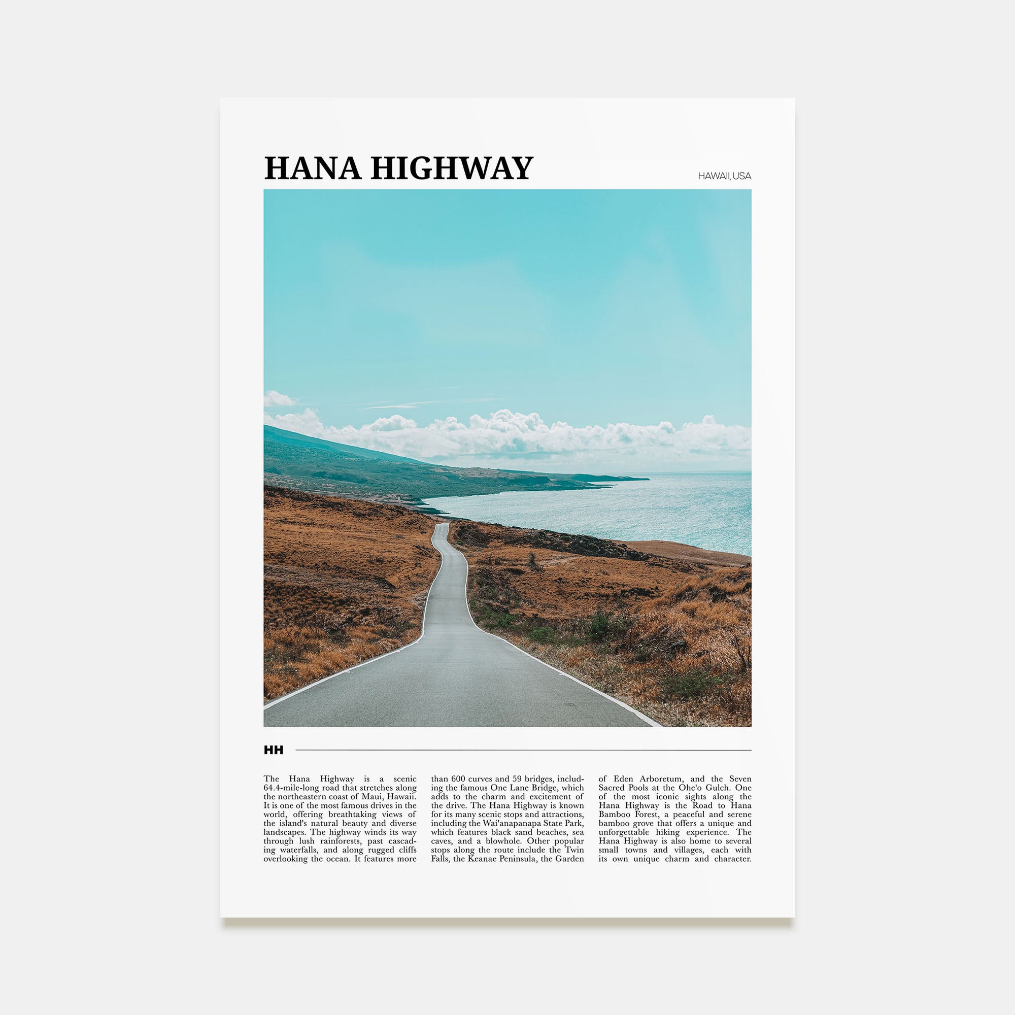 Hana Highway Travel Color Poster