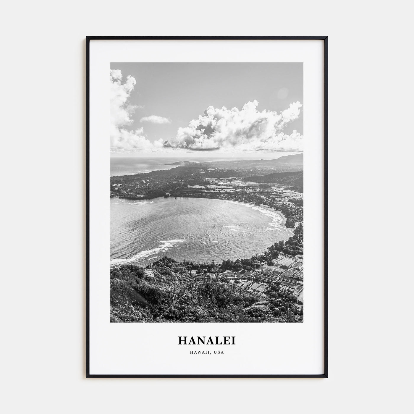 Hanalei Portrait B&W Poster