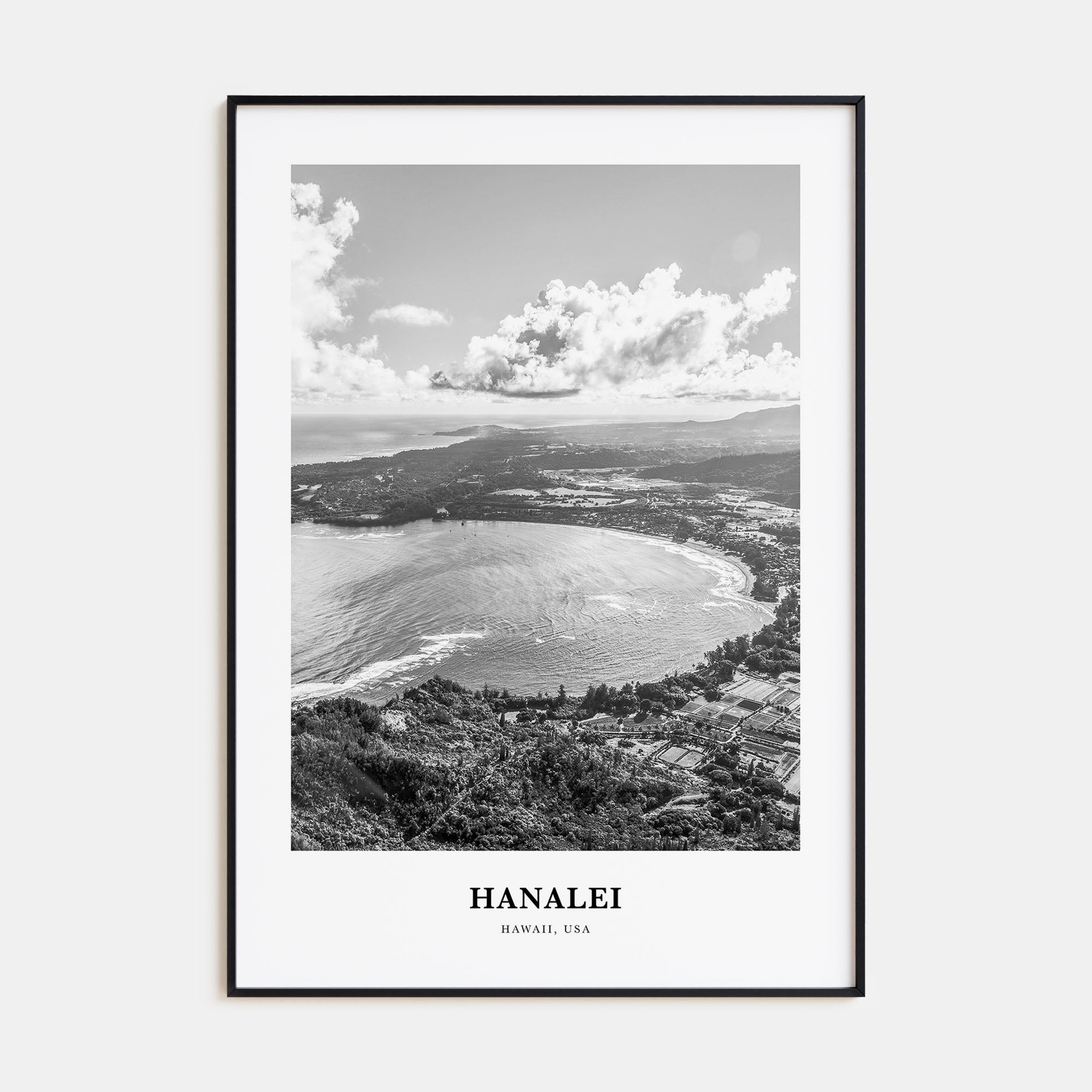 Hanalei Portrait B&W Poster