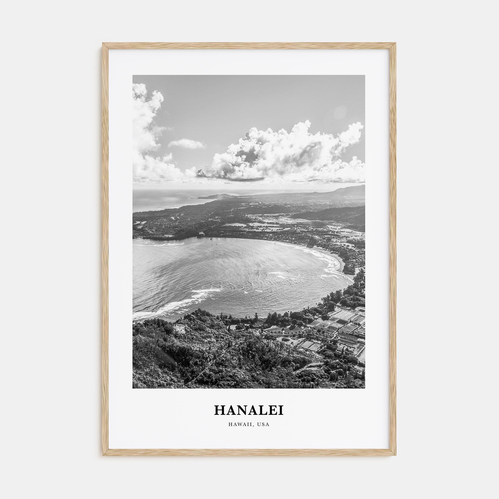 Hanalei Portrait B&W Poster