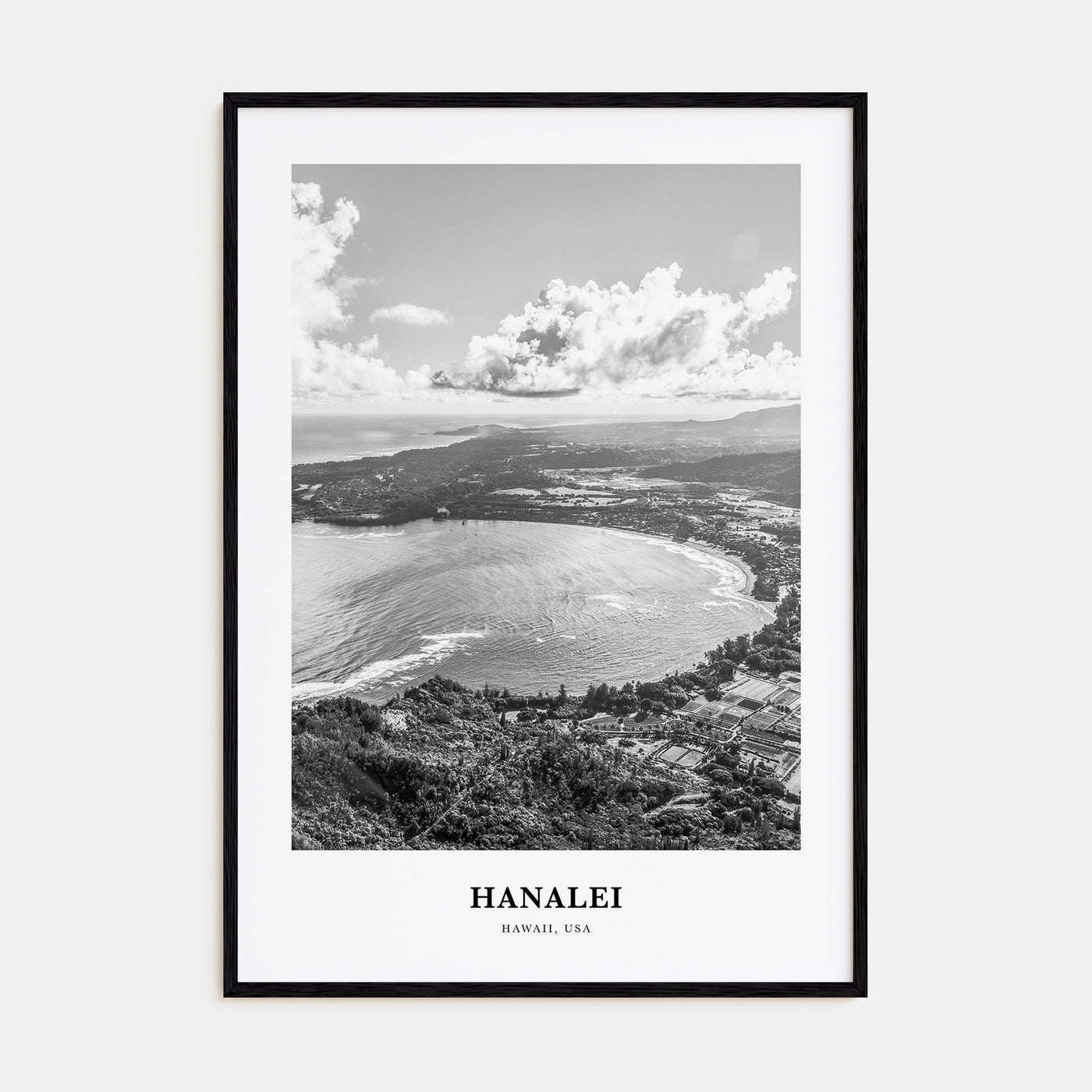 Hanalei Portrait B&W Poster
