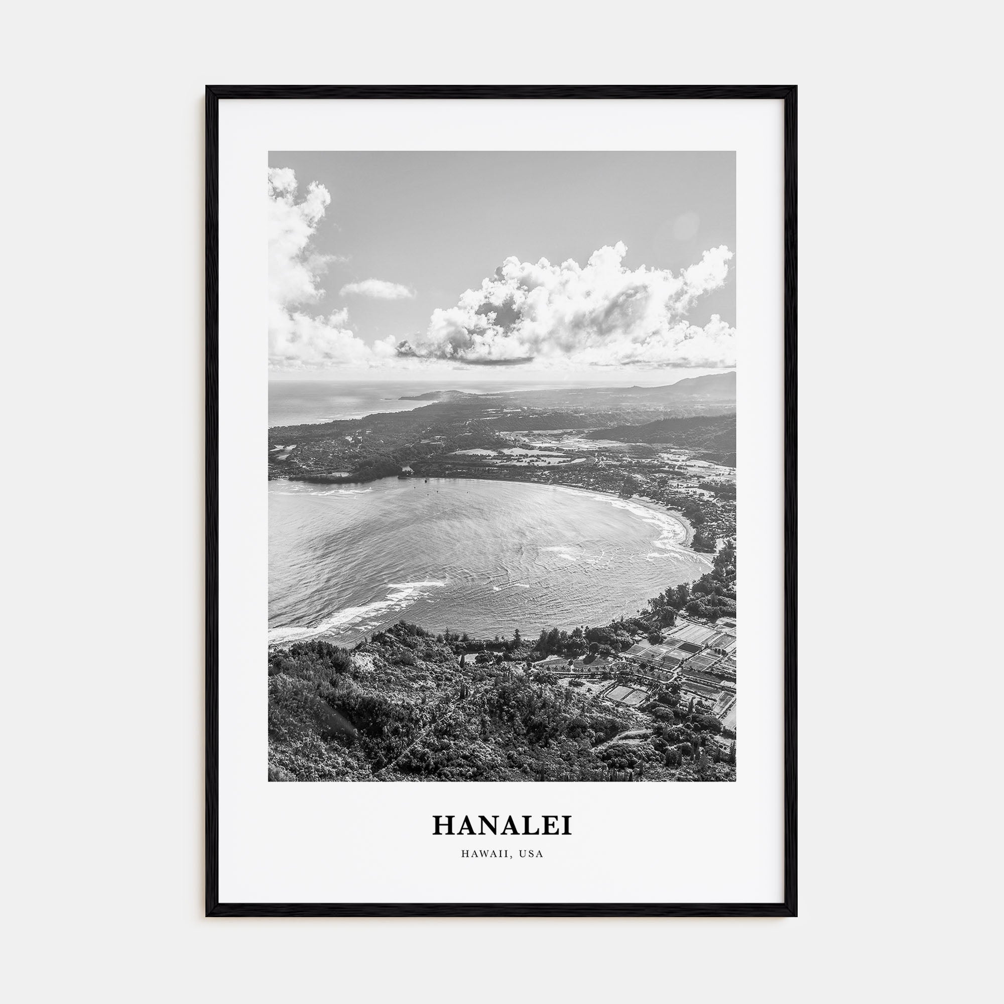 Hanalei Portrait B&W Poster