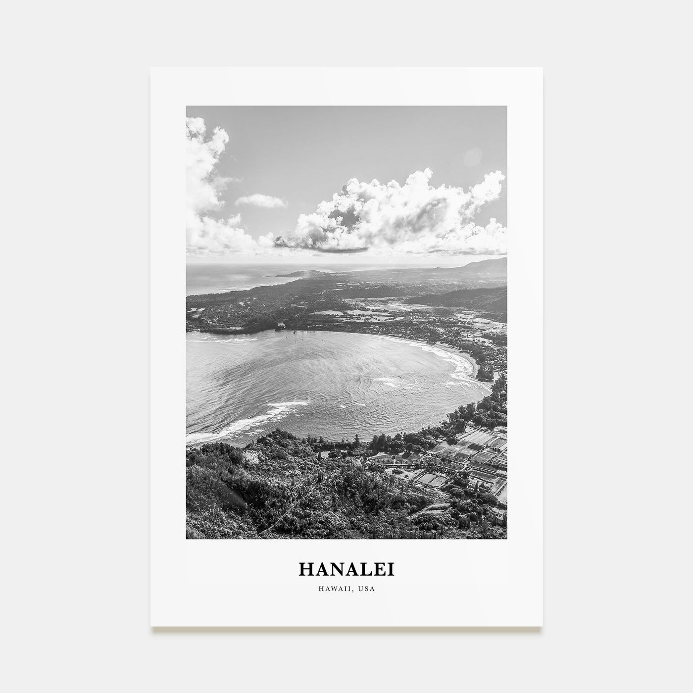 Hanalei Portrait B&W Poster