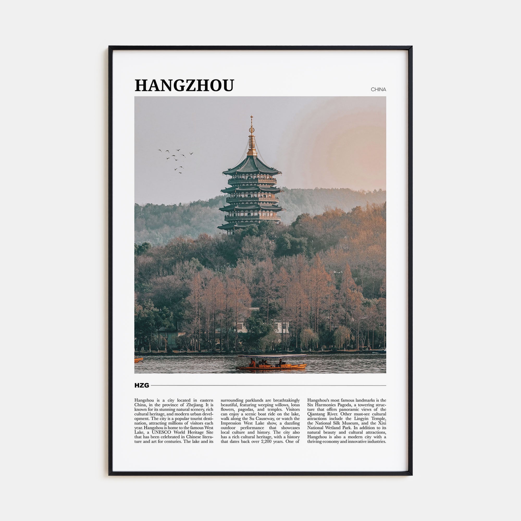 Hangzhou Travel Color Poster