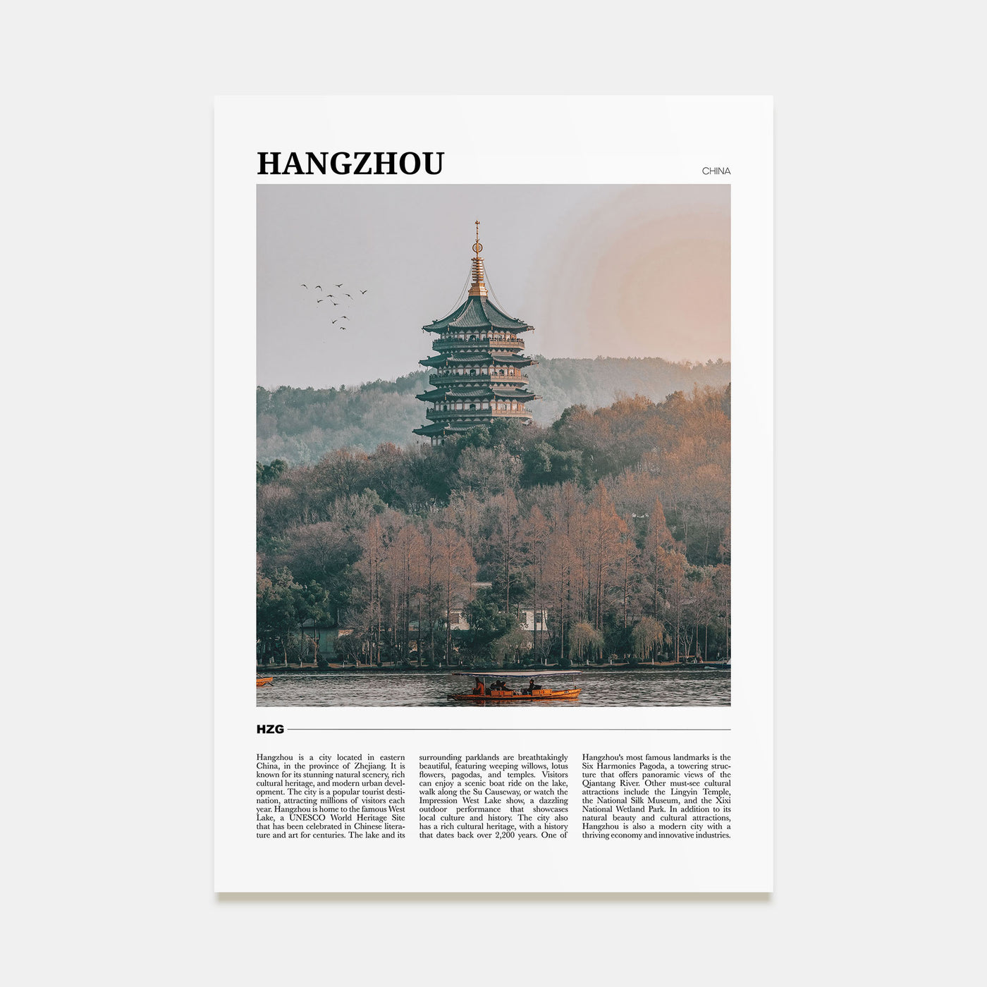 Hangzhou Travel Color Poster