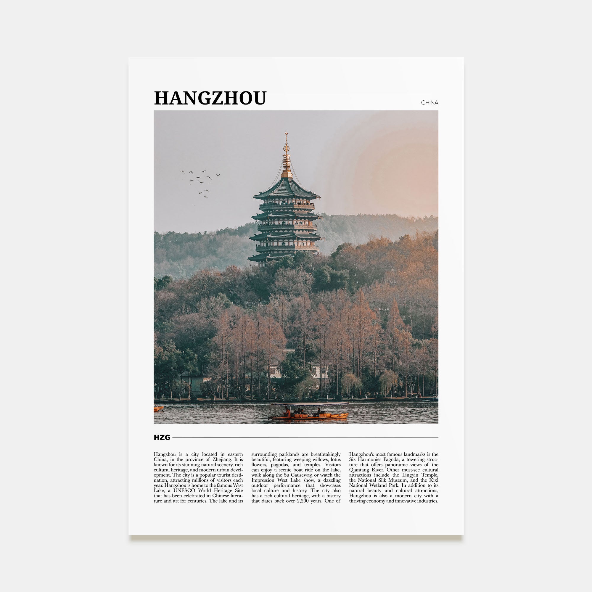 Hangzhou Travel Color Poster